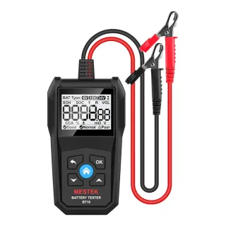 MESTEK BT10 Car Battery Tester 6V 12V 24V LCD Digital Battery Analyzer 2-220A 100-2000 CCA SOH SOC Internal Resistance T