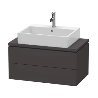 Duravit L-Cube Konsolenwaschtischunterbau wandhängend Graphit Supermatt 820x477x400 mm - LC580708080 LC580708080