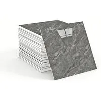 Agger Wandfliese Selbstklebend, Tile Stickers 10 Stück, Peel and Stick Tiles 30X30CM, 30x30, Dunkelgrau, Wasserfest & Schmutzabweisend, Fliesenaufkleber Marmor