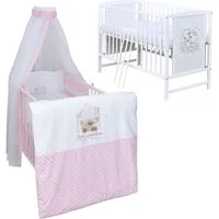 Baby-Delux Komplettbett Babybett Mia Komplettset, 10-tlg., Kinderbett 60x120 cm weiß, Bettset verschiedene Designs