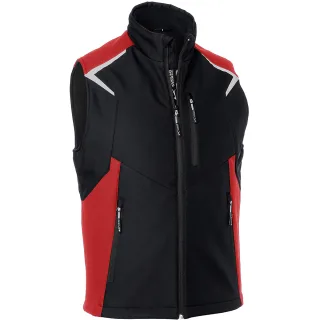 KÜBLER BODYFORCE Softshell Weste schwarz/mittelrot 3XL - 7125 5375-9955-3XL