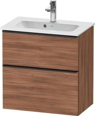 Duravit D-Neo Waschtischunterbau wandhängend Nussbaum Matt 610x372x625 mm - DE43680BD790000 DE43680BD790000