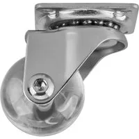 SO-TECH® Möbelrolle SWIFT, Ø 35, 50, 75 mm, belastbar bis 35 kg je Rolle, (4-St), Durchmesser 35 mm, transparent, ohne Feststeller, 4 Stück