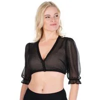 MarJo Dirndlbluse Dirndlbluse - SCHIERLING - offweiß, schwarz