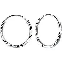 ALEXANDER YORK Paar Creolen Diamantschliff (16 mm), 2-tlg., 925 Sterling Silber