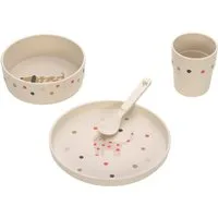 LÄSSIG Kindergeschirr-Set Little Mateys, spicy orange (4-tlg), 1 Personen, Polypropylen