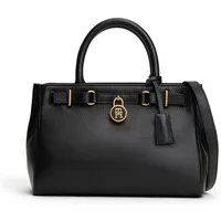 Tommy Hilfiger Henkeltasche AMERICAN ICON MINI TOTE LEATHER, Damen Tragetasche, Businessbag mit Zierriegel und Schloss