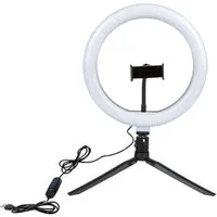 Livarno home Ringlicht LED Selfie Ringlicht 3-stufig einstellbare Farbtemperatur dimmbar 26cm, für perfekte Ausleuchtung Ihrer Fotos & Videos