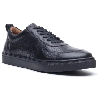 Hush Puppies Ciro Leder Herren Schwarz Sneaker