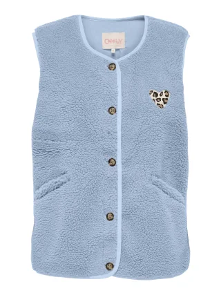 ONLY - ONLBABY TEDDY VEST PNT Cashmere Blue - Gr. - M