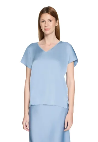 V by Vera Mont - Satin-Bluse Soft Sky - Gr. - 38