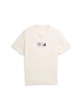 Tom Tailor - T-Shirt mit Print gardenia white - Gr. - XXL