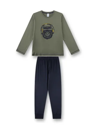 Sanetta - Schlafanzug lang olive - Gr. - 164