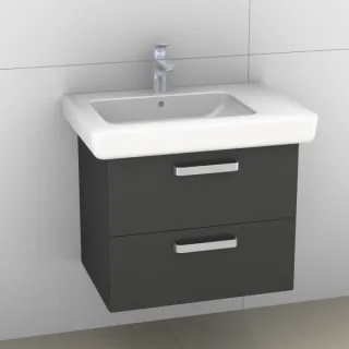 Artiqua 413 Waschtischunterschrank für IT! 121970 Anthrazit Hochglanz, 413-WU2L-K112-7015-51 413-WU2L-K112-7015-51