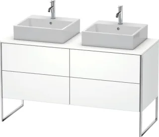 Duravit XSquare Konsolenwaschtischunterbau bodenstehend Weiß Matt 1400x548x778 mm - XS4926B1818 XS4926B1818