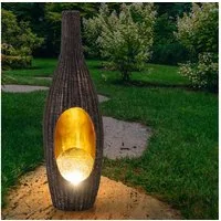 GLOBO LIGHTING Gartenleuchte, LED-Leuchtmittel fest verbaut, Warmweiß, Solarleuchte Gartendeko für Außen Deko Design