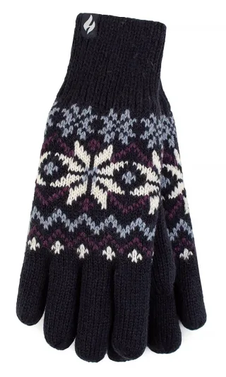 Heat Holders - Ladies Soft Thermal Gloves - Navy