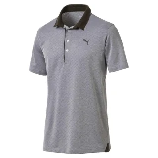 Puma Diamond Jaquard Grey/Khaki Performance Fit Herren Golf Polo Shirt 576125 04