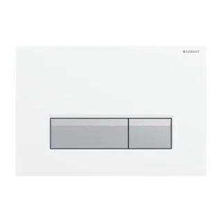 Geberit Betätigungsplatte Sigma40 242601KQ1 weiß/alu. geb, f 2-tlg., m. Tast.