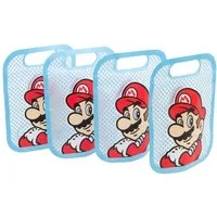 Super Mario Brottasche 4 Stück Snackbeutel mit Zip Verschluss für Obst Kekse und Snacks, (Spar-Set, 4-tlg)