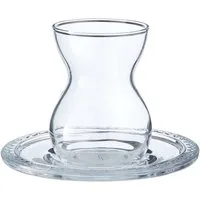 Pasabahce Glas Bekata 6-Teilig Türkische Teegläser-Set mit Untertassen 12 ml Cay, 6-tlg.