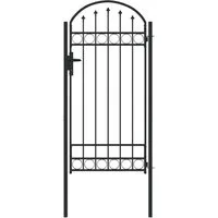 vidaXL Gartentor Zauntor ASSEN 100 x 195 cm Grau Abschließbar
