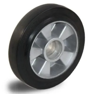 Lenkrad 200x50 mm, Alu/ Gummi, f?r Hanselifter Hubwagen Modelle