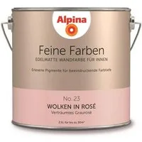 Alpina Wand- und Deckenfarbe Verträumtes Graurosé No. 23, Matt, wasserbasiert, ohne Grundierung, hochdeckend