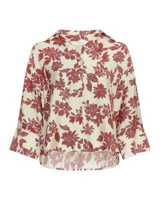 msch copenhagen - MSCHVildana 3 4 Shirt AOP rhubarb flower - Gr. - M