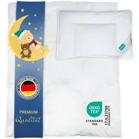 ZOLLNER Kinderbettdecke + Kopfkissen, Füllung: 90% Daunen, 10% Federn, 90% Daunen, 10% Federn, temperaturausgleichend