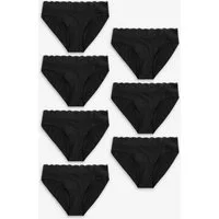 Next Slip Baumwollslips mit Spitze und hohem Bein, 7er-Pack (7-St)