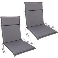 Albatros International Stuhlkissen Albatros Sitzauflage Gartenstuhlauflagen Sitzpolster, Sitzpolster Sitzkissen Outdoor Anthrazit Hochlehner Auflage UV