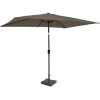 VONROC Sonnenschirm rechteckig, LxB: 300x200 cm, Set, Je nach Variante mit oder ohne Sockel, Rechteckiger Sonnenschirm für Terasse, Garten, Balkon & Gastro