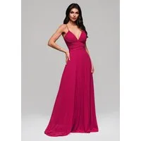 OMBRE Abendkleid Elegantes Maxikleid mit Faltenrock
