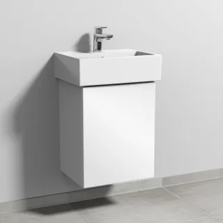 Sanipa 3way Waschtischunterbau zu Duravit Vero Air Waschtisch mit 1 Tür, Weiß-Glanz SF43078