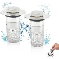 FOUORTUNATE-BEE Waschbeckenstöpsel 2 Stücke WaschbeckenstöPsel für 34-40mm Abflussstopfen Waschbecken, (2 St)