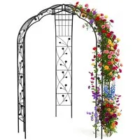 relaxdays Rosenbogen Rosenpavillon aus Metall