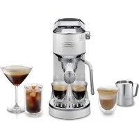 De'Longhi Espressomaschine Dedica Duo EC890.WI - Espresso & Cold Brew, 15 Bar, Touch-Buttons, Cold Brew in unter 5 Minuten, 15 cm breit, 1,1L, inkl. Milchschaumdüse