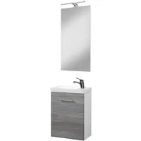 welltime Waschtisch-Set Trento, verschiedene Ausführungen und Farben, (Set, 4-St), Badmöbel Breite 40cm, Gästebad SlimLine Gäste WC