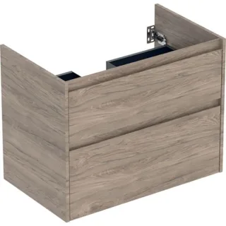 Geberit Ersatzteile Unterschrank für Möbelwaschtisch, 2 Schubladen B:80cm, Nussbaum, 246352JR1 246352JR1