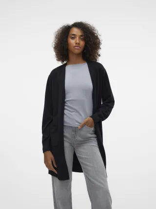 VERO MODA - VMSILJE LS OPEN CARDIGAN GA NOOS Black - Gr. - M
