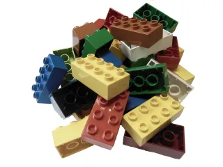 35x Lego Duplo Steine [8 Noppen (2x4)] gemischt