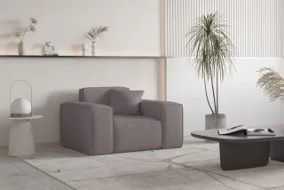 Sessel Designersessel CELES PREMIUM in Stoff Ascot Bukla Taupe