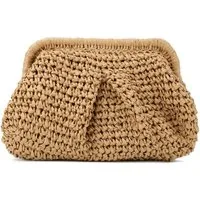 Zaewry Clutch Stroh Clutch Damen Sommer, Umhängetasche, Strandtasche Boho, Cloud Dumpling Bag, Schultertasche Beach Bag Elegant