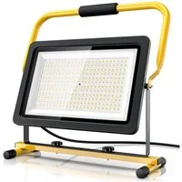 Brandson Baustrahler, LED fest integriert, Warmweiß, 150 Watt LED, Arbeitsscheinwerfer, Bauscheinwerfer, Arbeitsleuchte