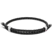 Tommy Hilfiger Armband Schmuck Edelstahl Armschmuck Lederarmband, mit Emaille
