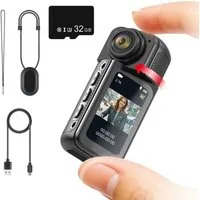 KINSI Mini Action Cam mit Magnetbefestigung,2.7K Sportkamera Action Cam (2.7K,1080p Full HD, WiFi, 180° drehbares Objektiv, WiFi & 1.47" IPS-Display)