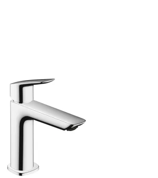 Hansgrohe Waschtischmischer 110 Logis CoolStart Fine mit Zugstangen-Ablaufgarnitur chrom,71276000 71276000
