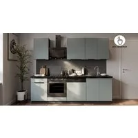 Küchen-Preisbombe Küchenzeile ARIA K-BL Basic 250 cm Anti Fingerprint Küchenblock Küche Einbauküche