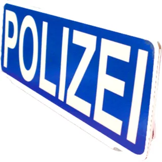 Clip Einsatzschild für die Sonnenblende POLIZEI